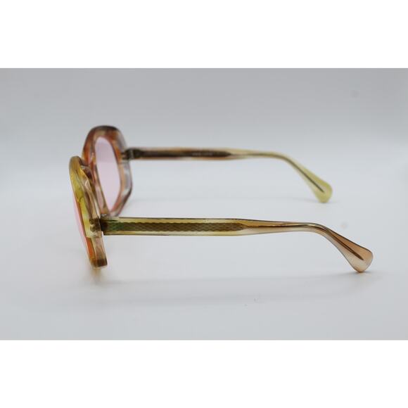 Mod 972 Beige Tortoise Frame Pink Lens Sunglasses - Picture 3 of 4